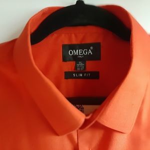 Red long Sleeve XL slim fit tailored dress shirt